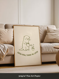 Niedlicher Otter pflanzt Liebe