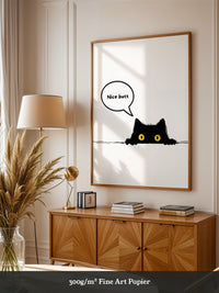 Schwarze Katze Humor Sprechblase