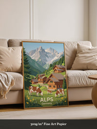 Almhütten Alpen Panoramablick