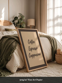 Kaffeegenuss Schriftart Braun
