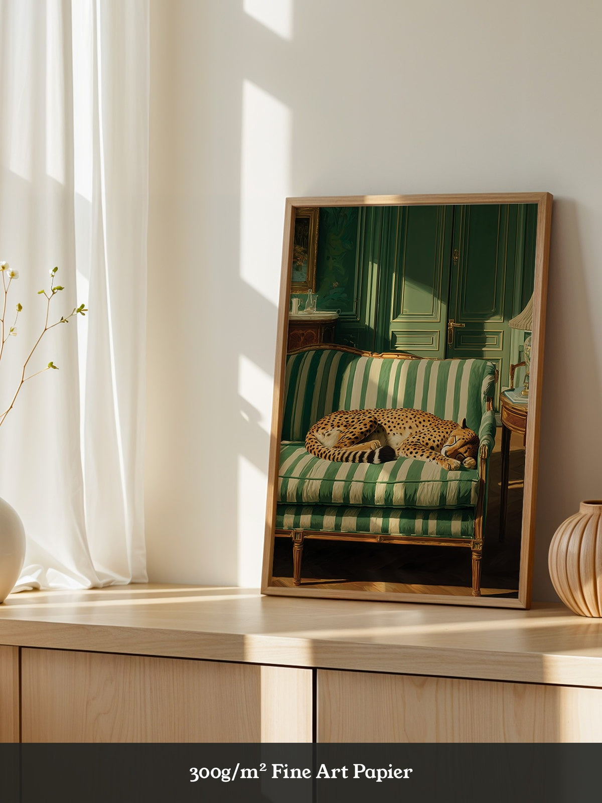 Gepard Sofa grün gestreift