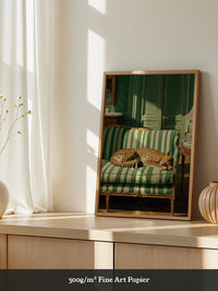 Gepard Sofa grün gestreift