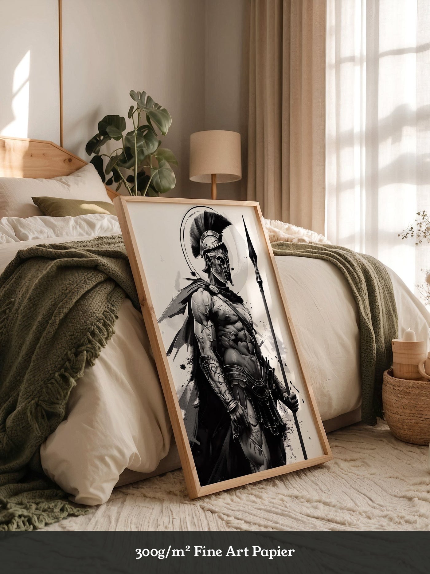 Spartaner Krieger schwarzweiß