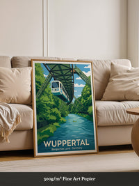 Schwebebahn Wuppertal Retro Stil