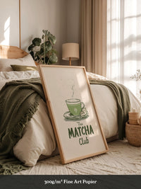 Matcha Tasse Retro Zeichnung