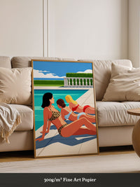 Poolside Retro Illustration