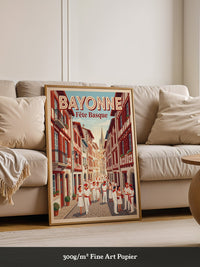 Bayonne Festmalerei retro