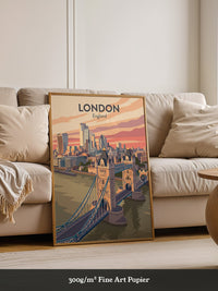 London Skyline Pastellfarben