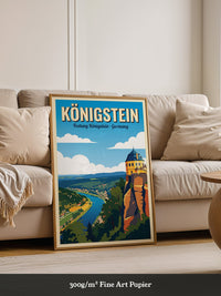 Königstein Festung Panoramablick