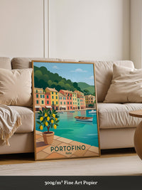 Portofino Hafen Pastellfarben