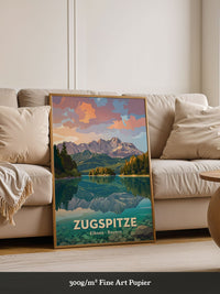 Zugspitze Bergsee Illustration