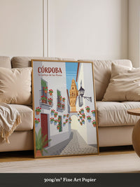 Córdoba Blumenstraße Illustration