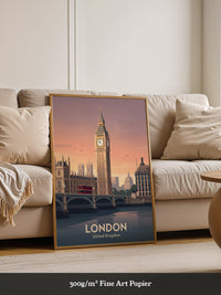 Big Ben Abenddämmerung Vintage Stil