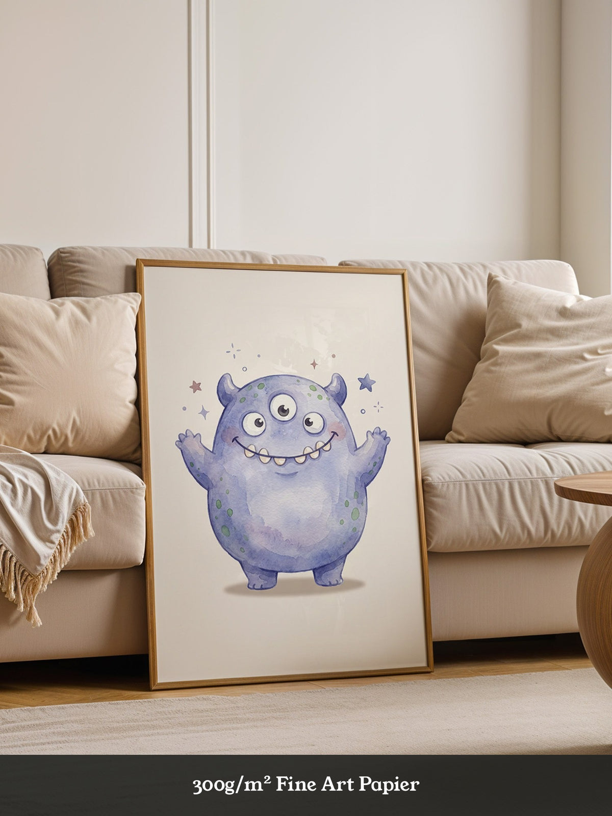 Lila Monster Augen Cartoon