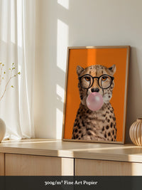 Gepard Brille Kaugummi Pop Art