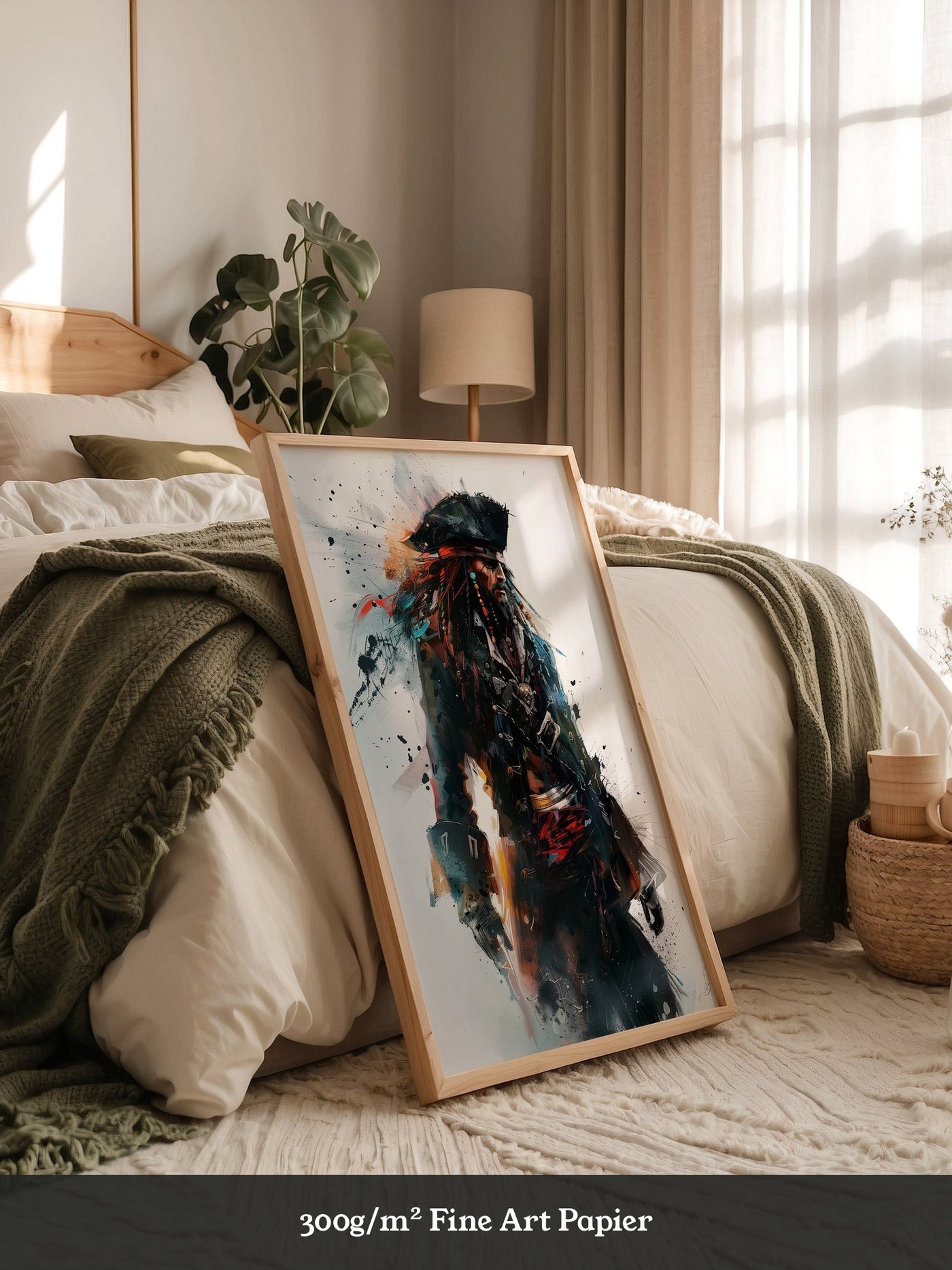Piratenkapitän Aquarell Explosion