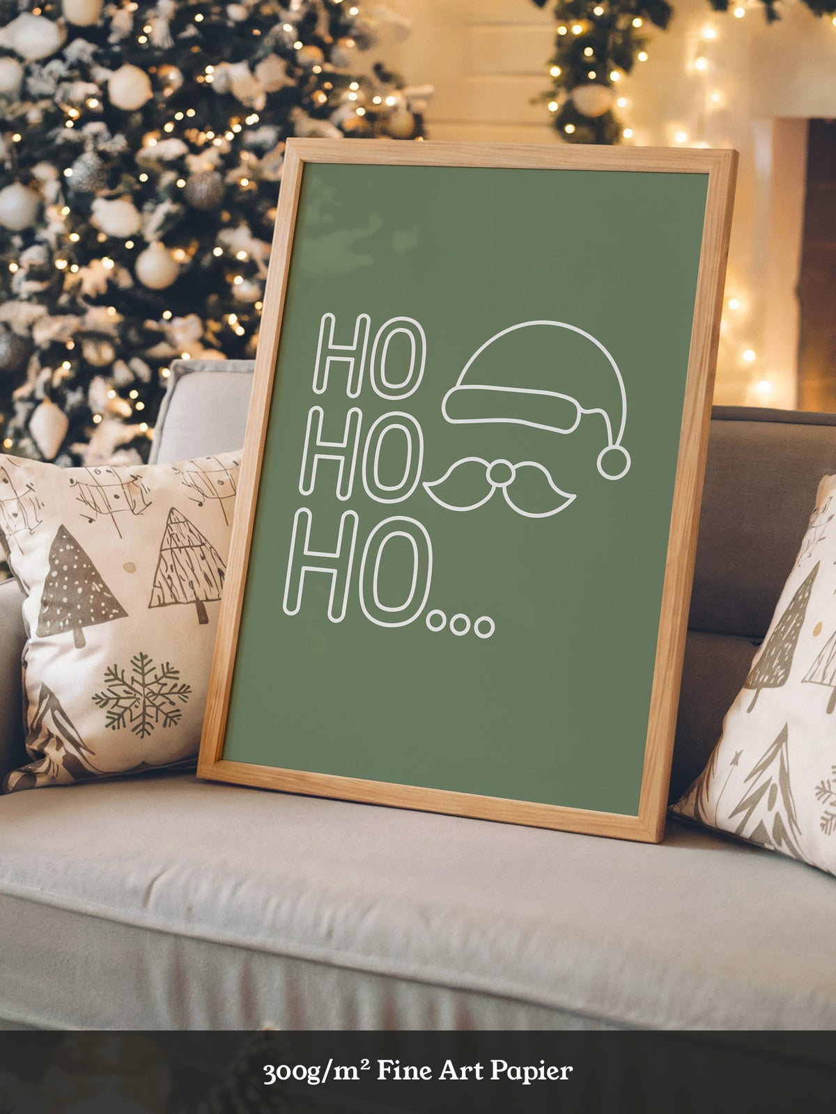 Weihnachtsmann Umriss Grün