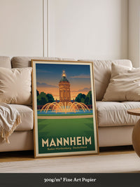 Mannheim Wasserturm Retro