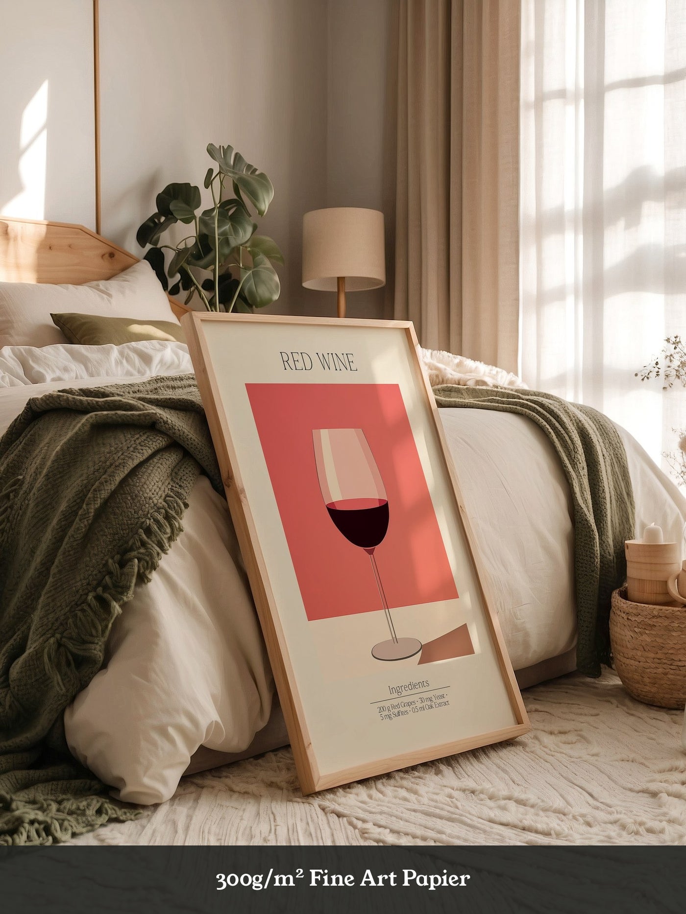 Weinglas Rot Minimalistisch