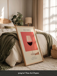 Weinglas Rot Minimalistisch