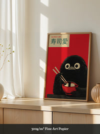 Kawaii Vogel Sushi Rot
