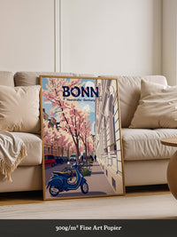 Bonn Kirschblüten Pastell-Szene