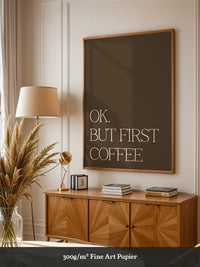 Kaffee Zitat minimalistisch braun