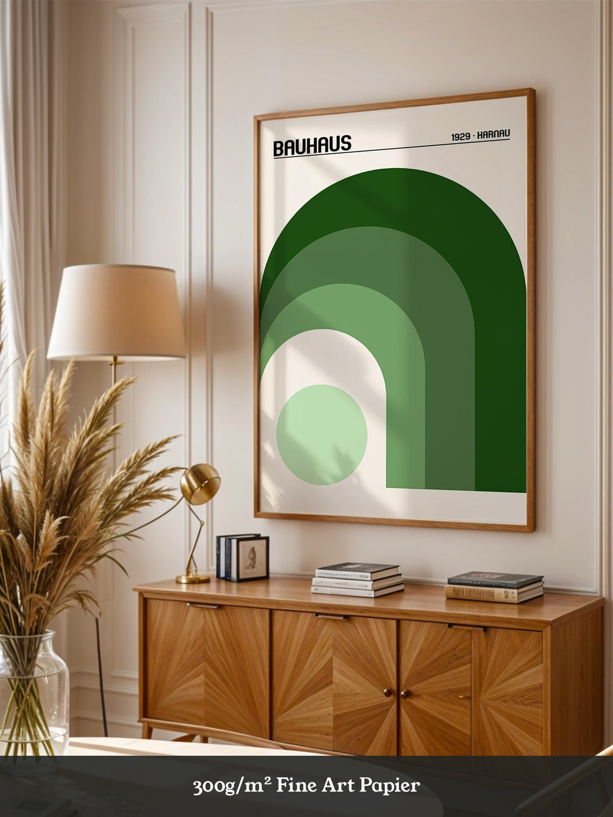 Grüne Bögen Geometrie Minimalistisch