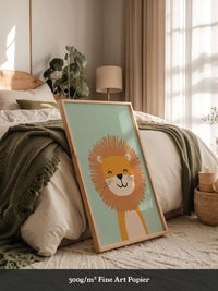 Löwe Illustration Pastellfarben