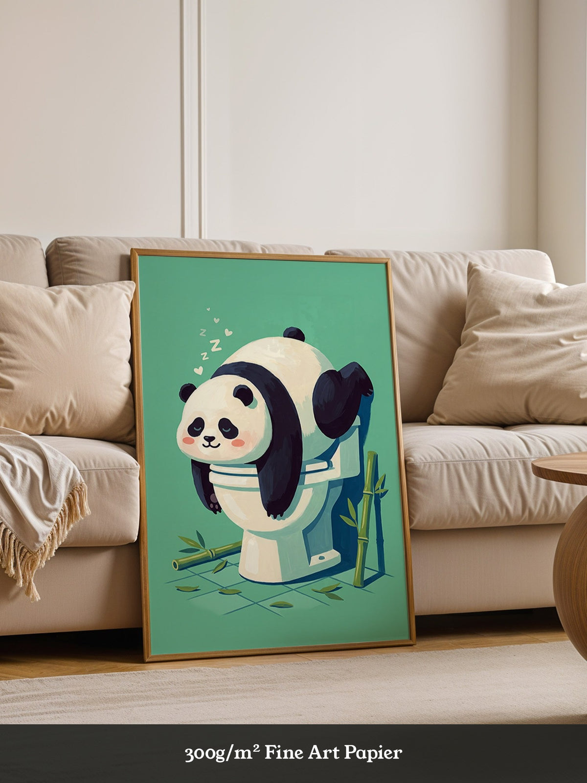 Schlafender Panda Toilettenabenteuer