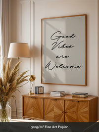 Schriftzug Good Vibes modern