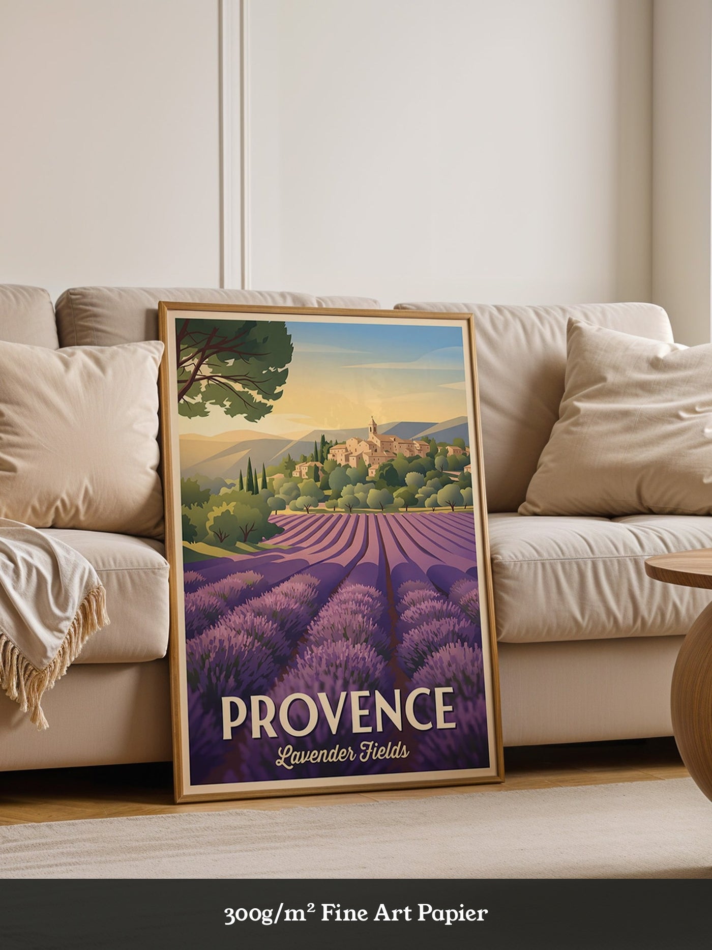 Lavendelfelder Provence Vintage-Stil