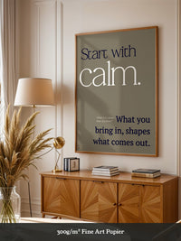 Calm Start Beige Typografie