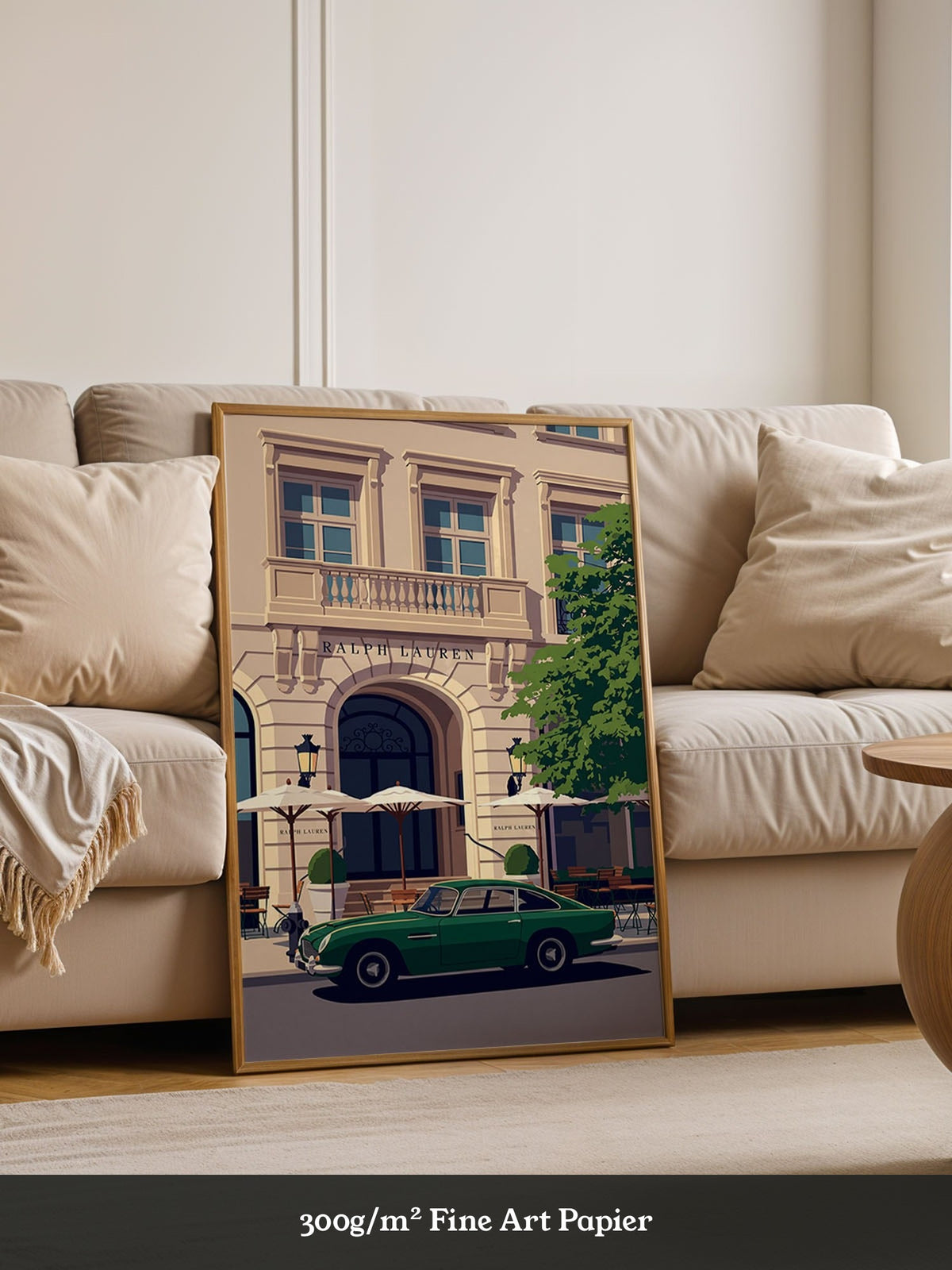 Retro Sportwagen Grün Illustration