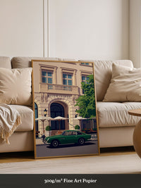 Retro Sportwagen Grün Illustration