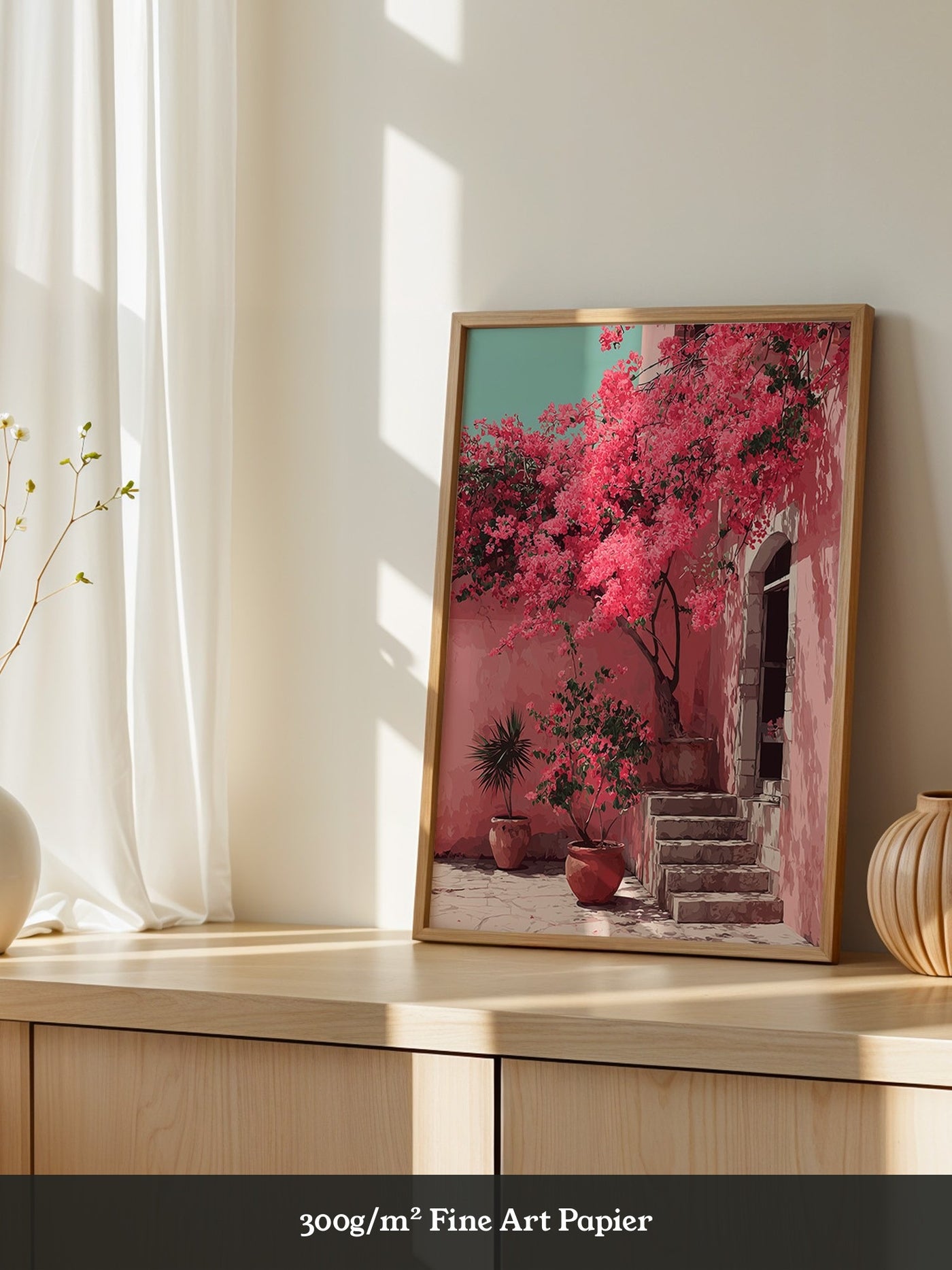 Bougainvillea Rosa Wanddetails