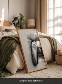 Gamepad Schwarz-Weiß Kunststil