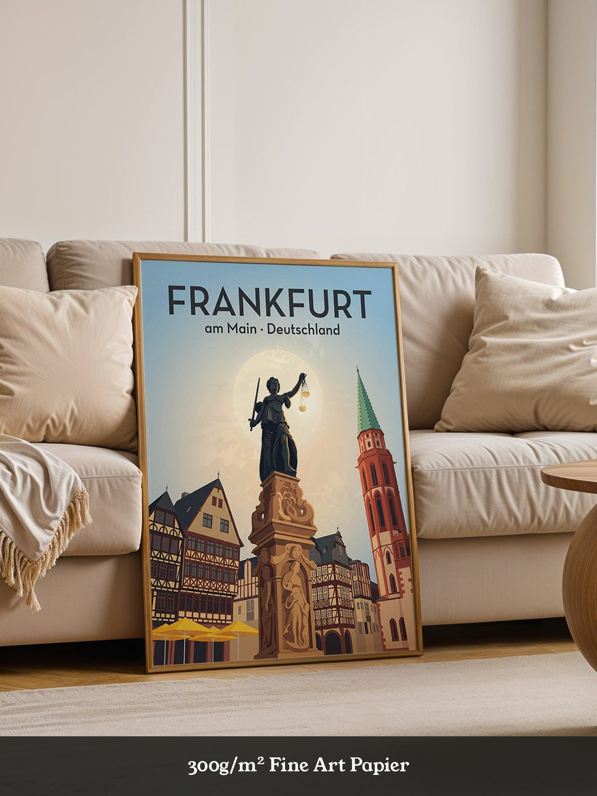 Frankfurt Skyline Retro-Design