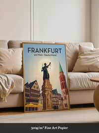 Frankfurt Skyline Retro-Design