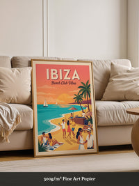 Ibiza Strand Sonnenuntergang Retro