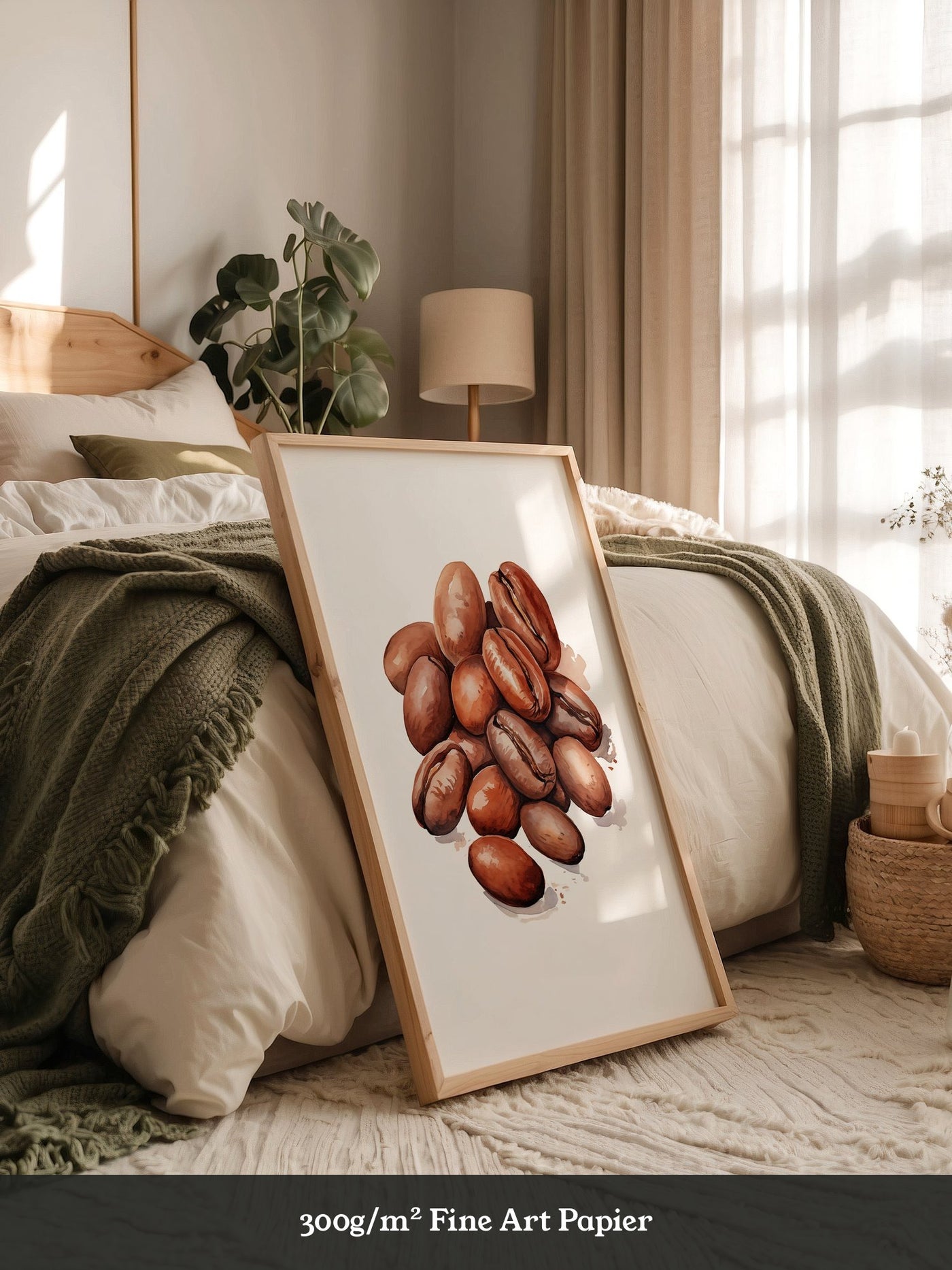 Kaffeebohnen Aquarell Braun