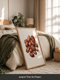 Kaffeebohnen Aquarell Braun