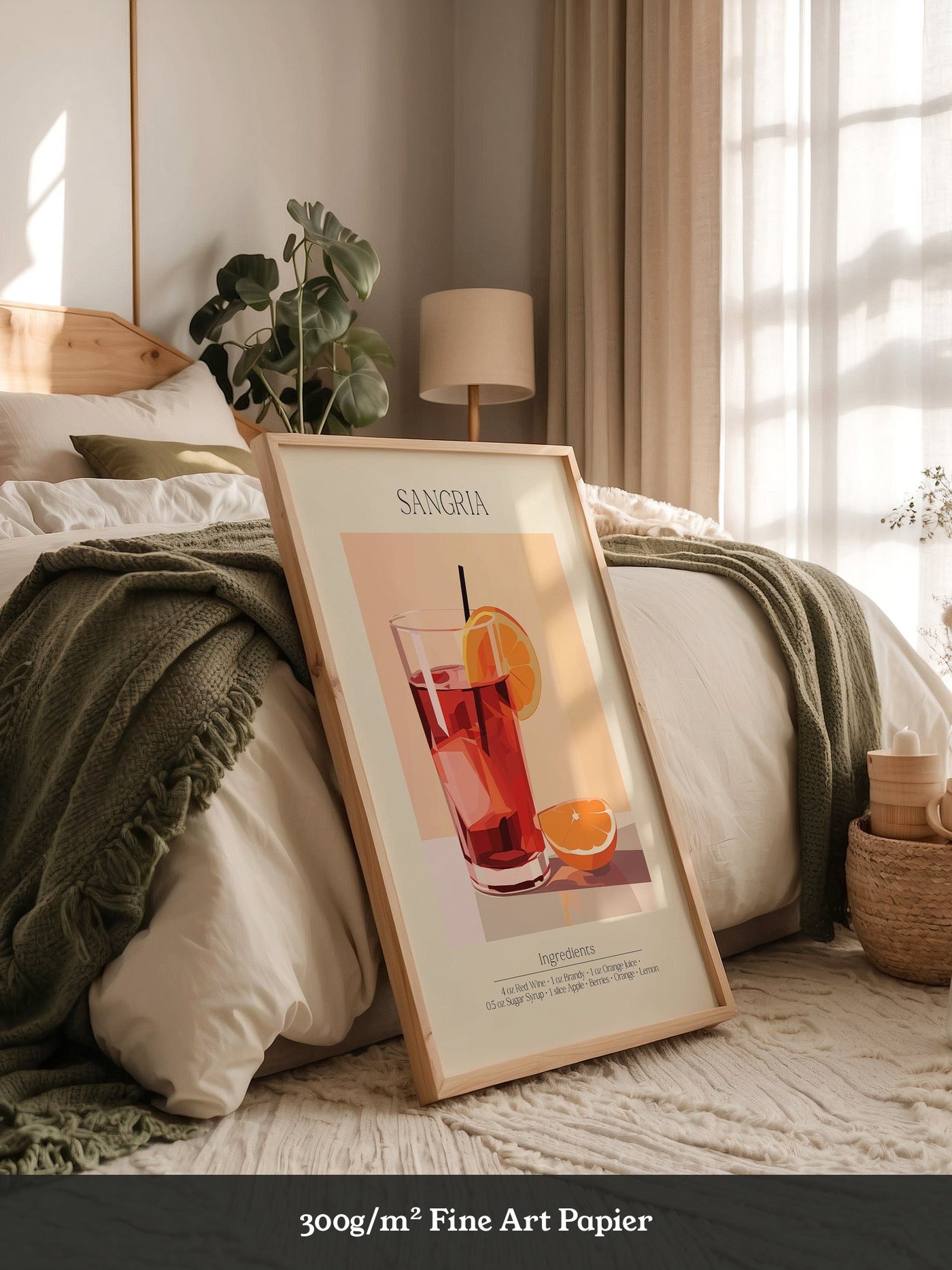 Sangria Glas pastellfarben