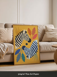 Zebra Federn Illustration Bunt