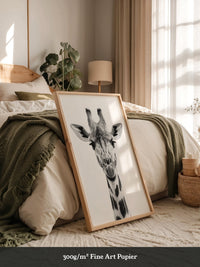 Giraffe Nahaufnahme S/W
