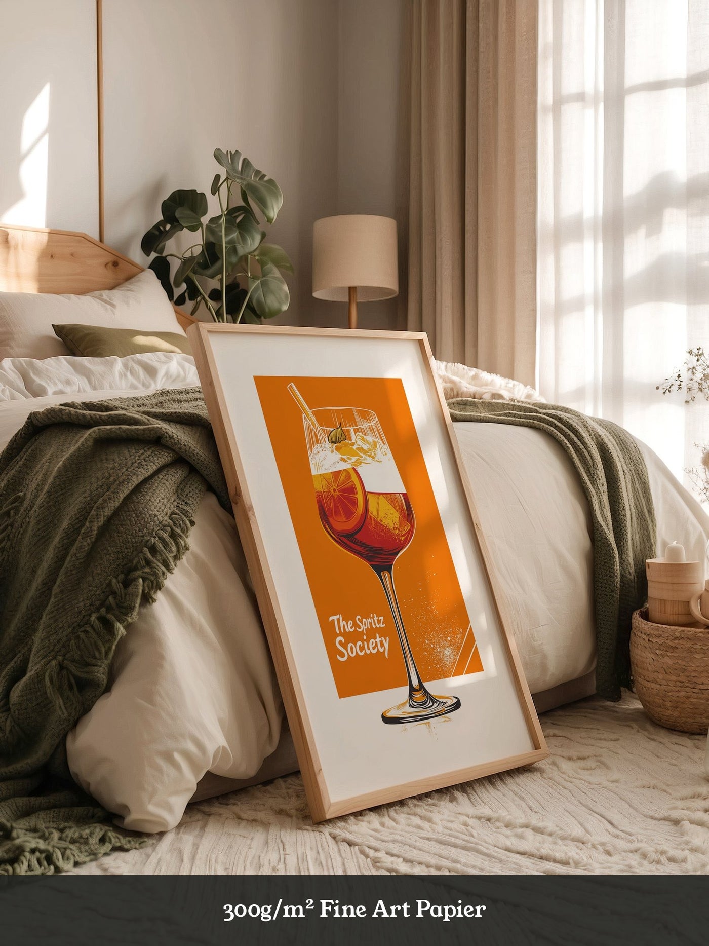 Aperol Spritzglas Orange Zeichnung
