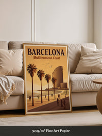 Barcelona Küste Vintage Stil