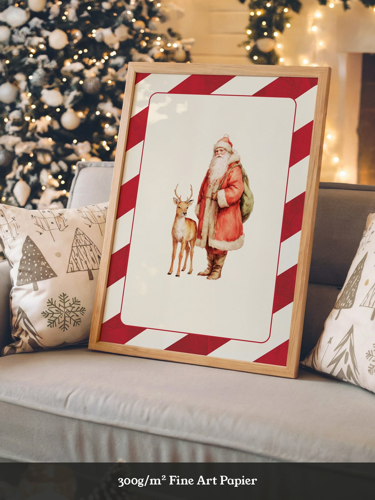 Weihnachtsmann Rentier Nostalgie