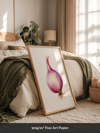 Rote Zwiebel Illustration Pastell