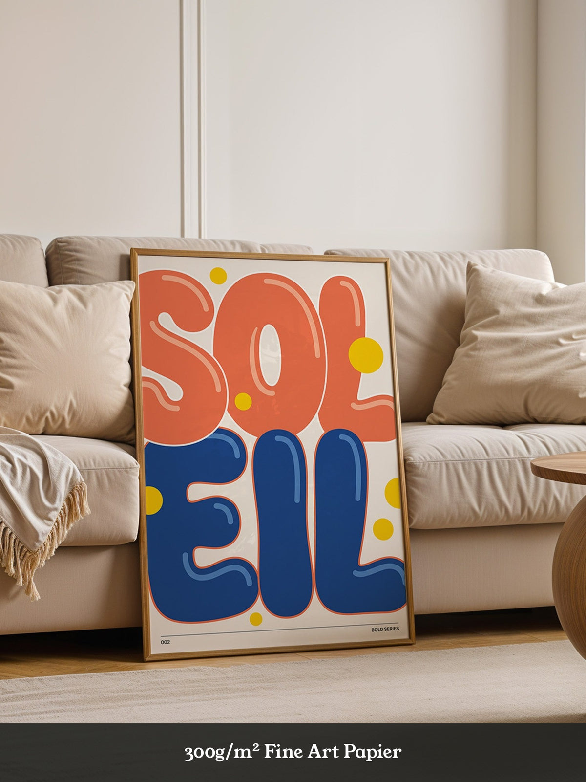 Soleil Bunte Buchstaben kontrastreich